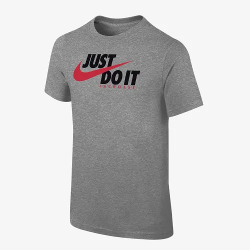Nike Big детские (для мальчиков) Lacrosse футболка цвет серый