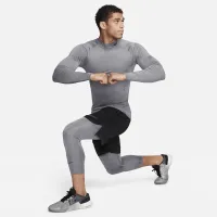 Nike Pro чоловічі Dri-FIT Fitness Mock-Neck Long-Sleeve Top колір сірий