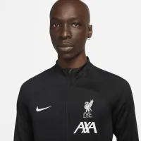 Liverpool FC Strike чоловічі Nike Dri-FIT Knit Soccer Track Куртка колір чорний