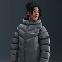 Nike Sportswear All Day Play Big дитячі Therma-FIT Loose-Fit Puffer Куртка колір сірий