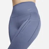 Nike Go женская Firm-Support С высокой Талией Cropped лосины с карманамисиний