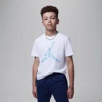 Nike Jordan Big детские Plaid Jumpman футболка цвет белый