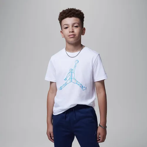 Nike Jordan Big дитячі Plaid Jumpman футболка колір білий