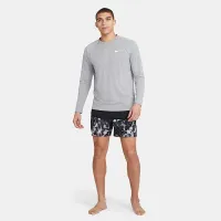 Nike мужские Heatheцвет красный Long-Sleeve Hydroguard Swim Shirt цвет серый