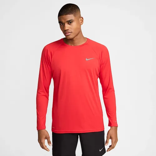 Nike Essential чоловічі Long-Sleeve Hydroguard Swim Shirt колір червоний