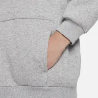 Nike Sportswear Club Fleece Big детские оверсайз Full-Zip Толстовка с капюшоном цвет серый