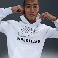 Nike мужские Wrestling Pullover Толстовка с капюшоном цвет белый