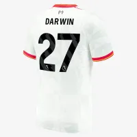 Darwin Núñez Liverpool 2024/25 Stadium Third мужские Nike Dri-FIT Soccer Jersey цвет белый