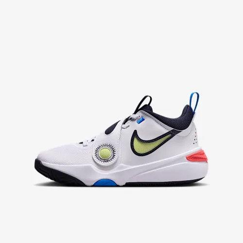 Nike Team Hustle D 11 Big детские баскетбольные Кроссовки цвет белый