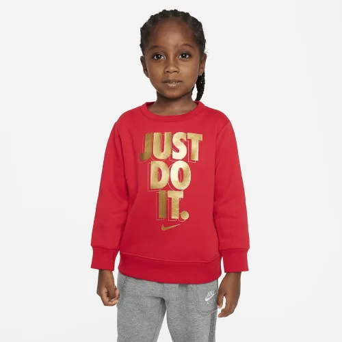 Nike Just Do It Gifting Crewneck Toddler Crewneck цвет красный