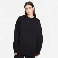 Nike Sportswear Collection Essentials Over-оверсайз Fleece Crew свитшот цвет черный