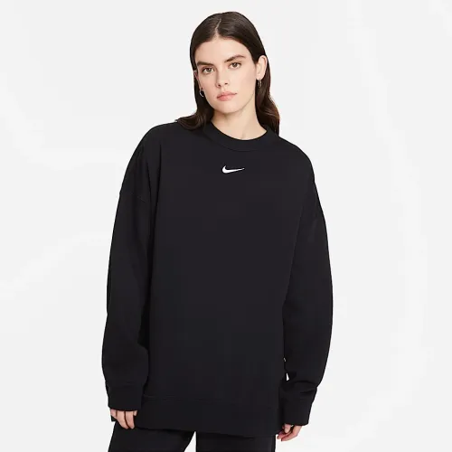 Nike Sportswear Collection Essentials Over-оверсайз Fleece Crew свитшот цвет черный