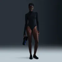 Nike Swim Fusion жіноча HydraLock Long-Sleeve One-Piece (CB) колір чорний