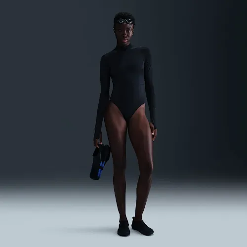 Nike Swim Fusion женская HydraLock Long-Sleeve One-Piece (CB) цвет черный