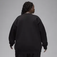 Nike Jordan Flight Fleece женская Crew-Neck свитшот (большие размеры) цвет черный