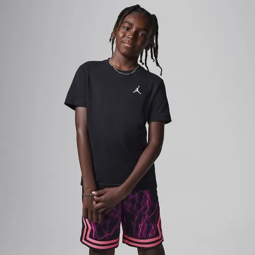 Nike Jordan Big детские Jumpman Air Embroideцвет красный футболка цвет черный
