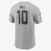Tyreek Hill Miami Dolphins Salute to Service чоловічі Nike NFL футболка колір сірий