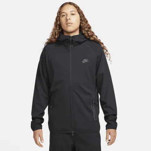 Nike Tech мужские Lightweight Knit Full-Zip Толстовка с капюшоном цвет черный
