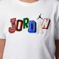 Nike Jordan Big дитячі Signature футболка колір білий