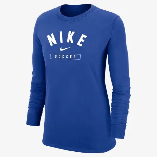Nike Swoosh женская Soccer Long-Sleeve футболка синий