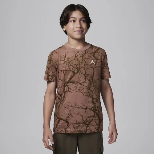 Nike Jordan Big детские Family Tree Printed футболка цвет коричневый