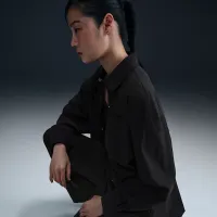 Nike 24.7 PerfectStretch жіноча Dri-FIT оверсайз Long-Sleeve Shirt колір чорний