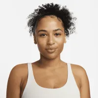 Nike Zenvy женская Light-Support Non-Padded Longline Sports Bra цвет коричневый