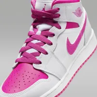 Nike Air Jordan 1 Mid Big детские Кроссовки цвет серый