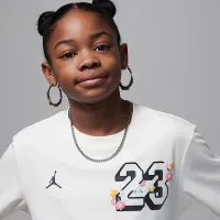 Nike Jordan Big дитячі Summer Bloom оверсайз футболка колір коричневий