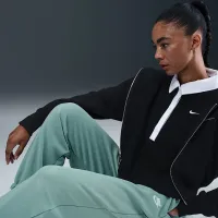 Nike Sportswear Club Fleece женская Mid-Rise оверсайз Sweatpants цвет зеленый