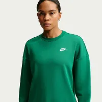 Nike Sportswear Club Fleece жіноча Loose Crew-Neck світшот колір зелений