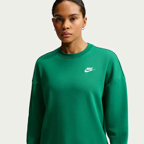 Nike Sportswear Club Fleece жіноча Loose Crew-Neck світшот колір зелений