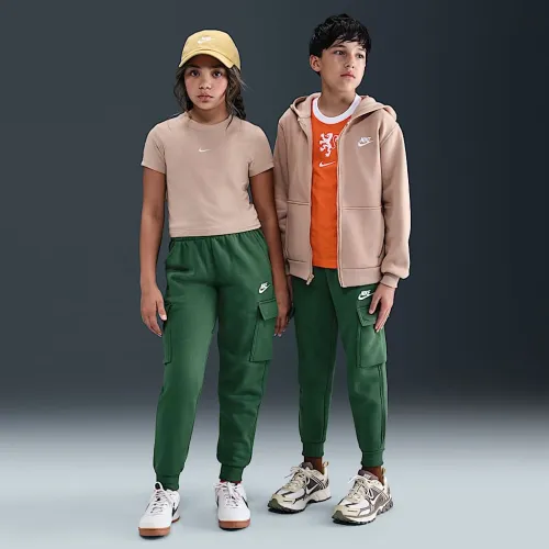 Nike Sportswear Club Fleece Big детские Cargo Pants цвет зеленый