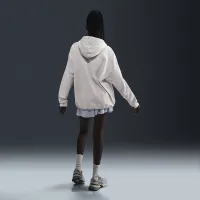 Nike Sportswear женская оверсайз Jersey Full-Zip Толстовка с капюшоном цвет коричневый