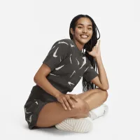 Nike Sportswear Phoenix Cozy Букле Women's Slim Short-Sleeve Cropped Knit Top