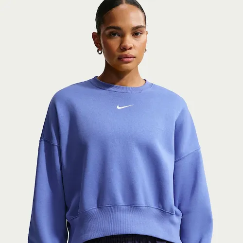 Nike Sportswear Phoenix Fleece женская Over-оверсайз Crew-Neck свитшот синий