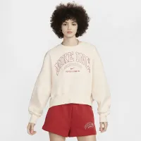 Nike Sportswear Phoenix Fleece жіноча Over-оверсайз Crew-Neck світшот колір коричневий