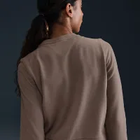 Nike Dri-FIT One женская Crew-Neck French Terry свитшот цвет коричневый