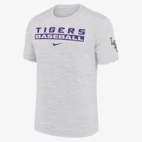 LSU Tigers Velocity Baseball Wordmark Stack чоловічі Nike Dri-FIT College футболка колір білий