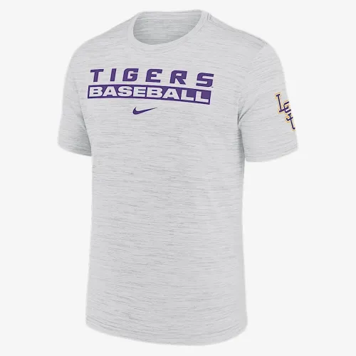 LSU Tigers Velocity Baseball Wordmark Stack чоловічі Nike Dri-FIT College футболка колір білий