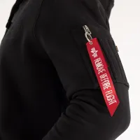 Кофта/футболка Alpha Industries Back Print Hoody Foil Print 178318FP373 - Чорна