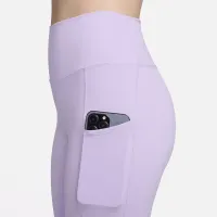 Nike One женская С высокой Талией 7/8 лосины с карманамицвет фиолетовый