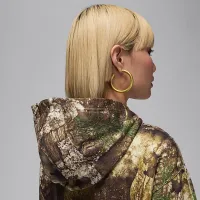 Nike Jordan Brooklyn Fleece женская Realtree Mod Crop Full-Zip Толстовка с капюшоном цвет белый