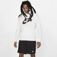 Nike Sportswear Club Fleece мужские Graphic Pullover Толстовка с капюшоном цвет белый