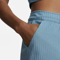 Nike Sportswear женская С высокой Талией Ribbed Jersey шорты синий