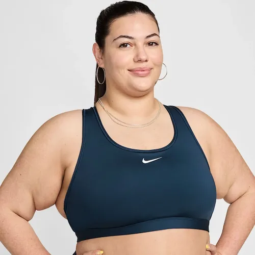 Nike Swoosh Medium Support жіноча Padded Sports Bra (великі розміри) блакитний
