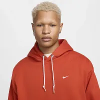 Nike Solo Swoosh мужские Fleece Pullover Толстовка с капюшоном цвет красный