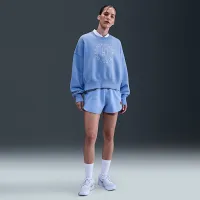 NikeCourt Heritage Phoenix Fleece женская Over-оверсайз Crew-Neck свитшот синий