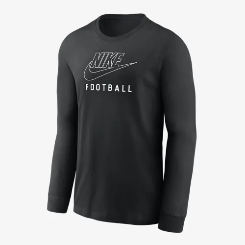 Nike Swoosh Big дитячі Football Long-Sleeve футболка колір чорний