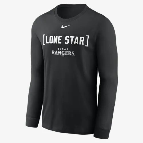 Texas Rangers Fashion мужские Nike MLB Long-Sleeve футболка цвет черный